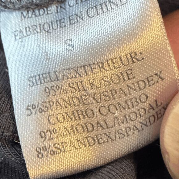 Theory Women's Clera Open Drape Back Silk Blend Long Sleeve Top Gray Size Small‎ - Picture 5 of 9